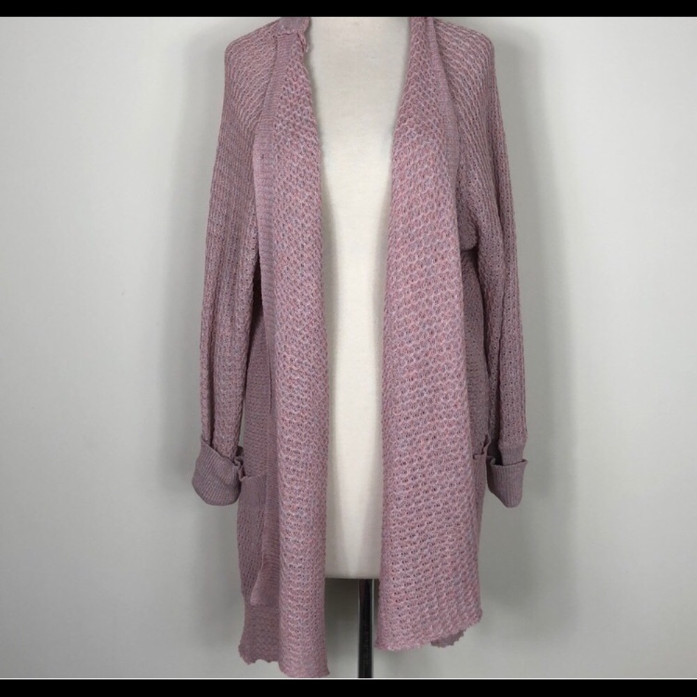 Very J Pink Knit Cardigan